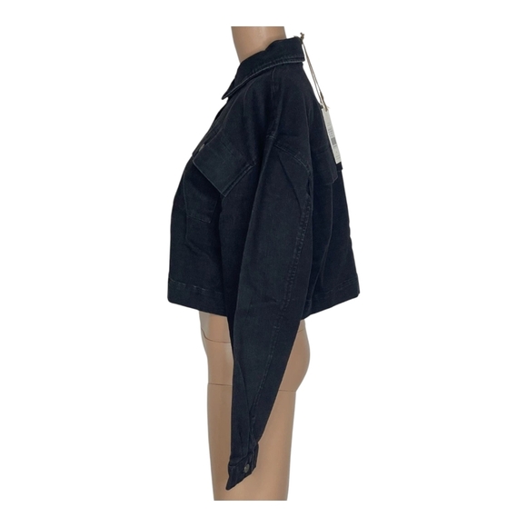 Cleobella Dean Jacket In Black Denim XL Womens NWT $198 - Picture 4 of 11